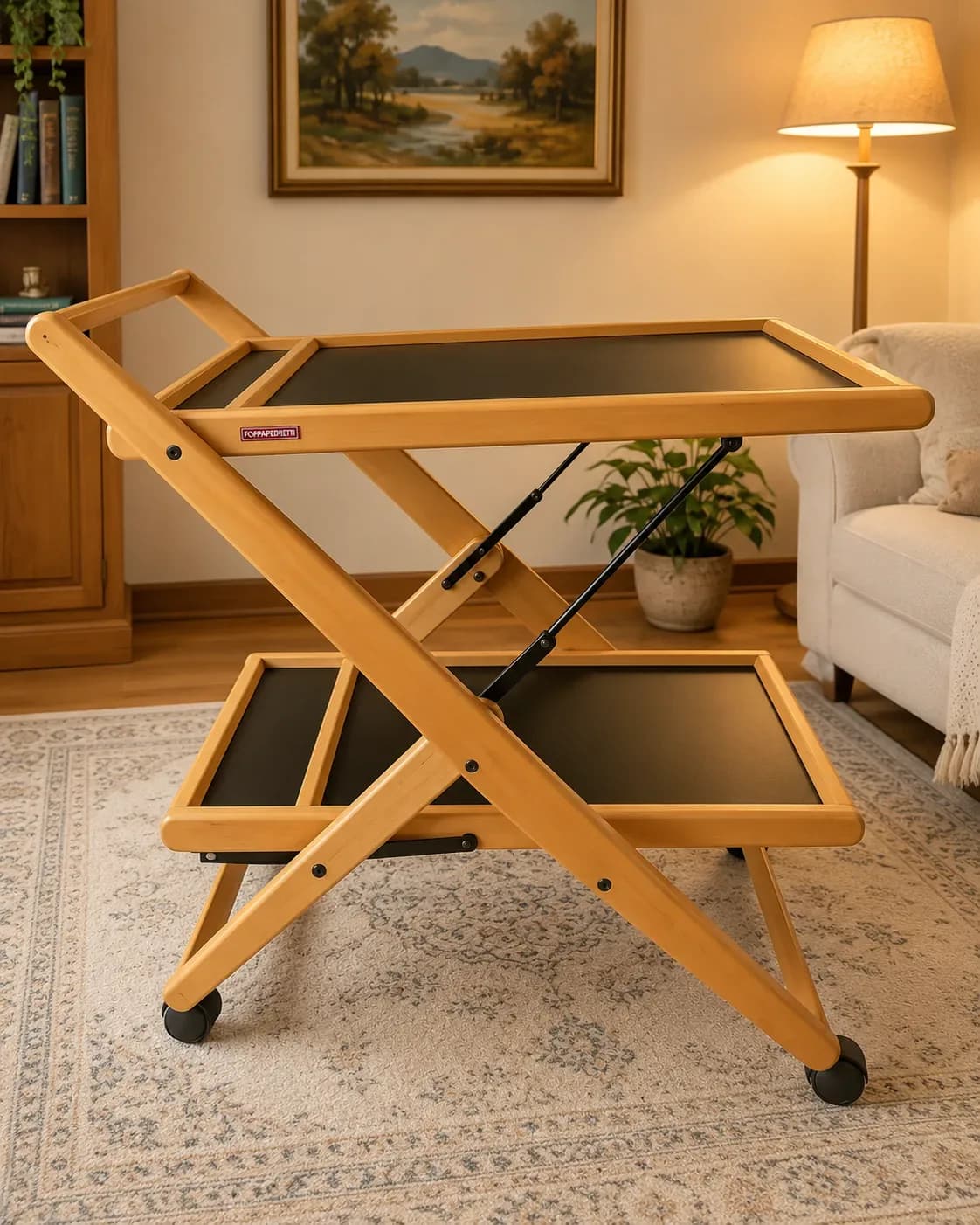 Bar plegable de madera.