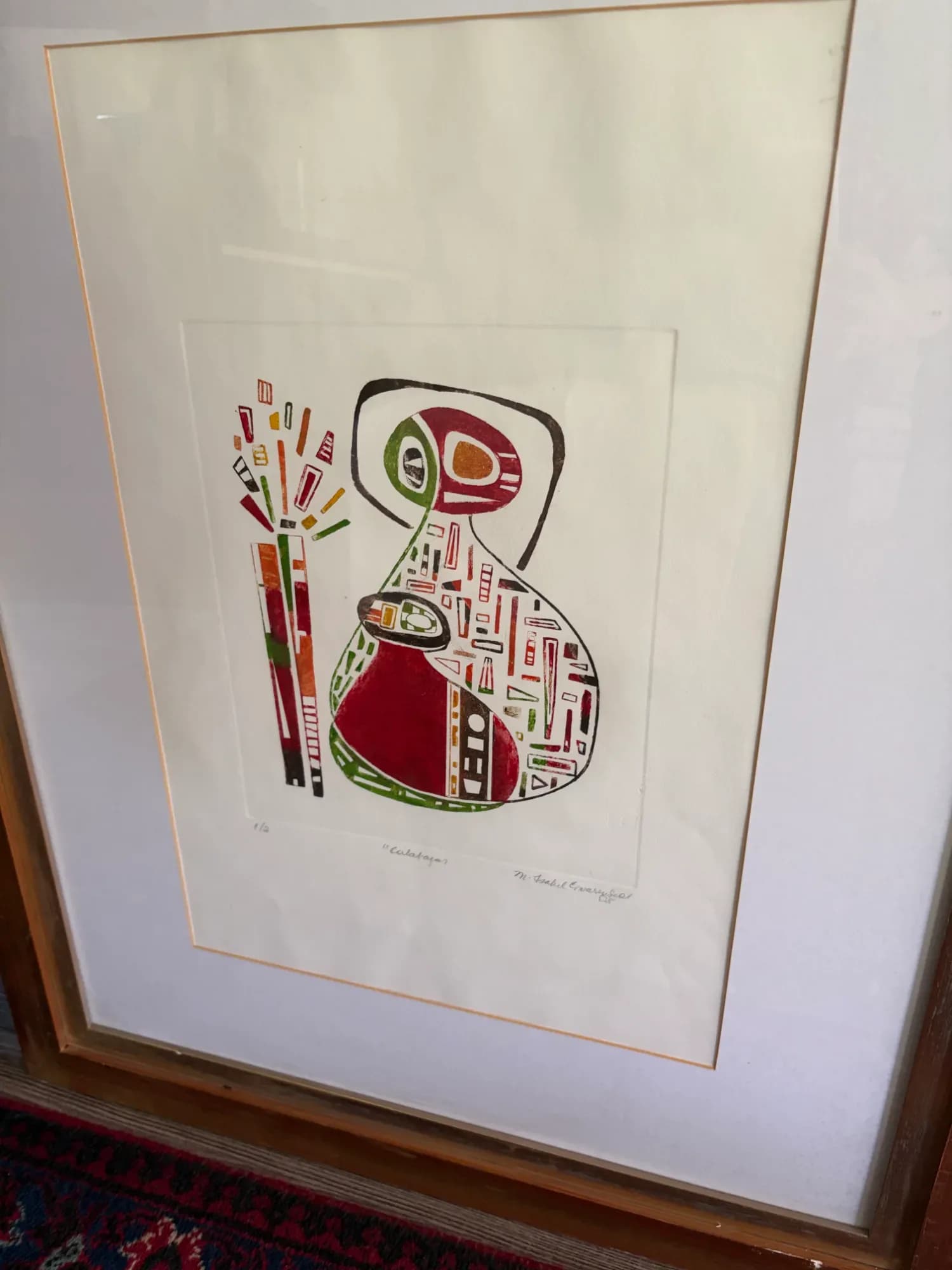 Díptico grabado de Maria Isabel Covarrubias.