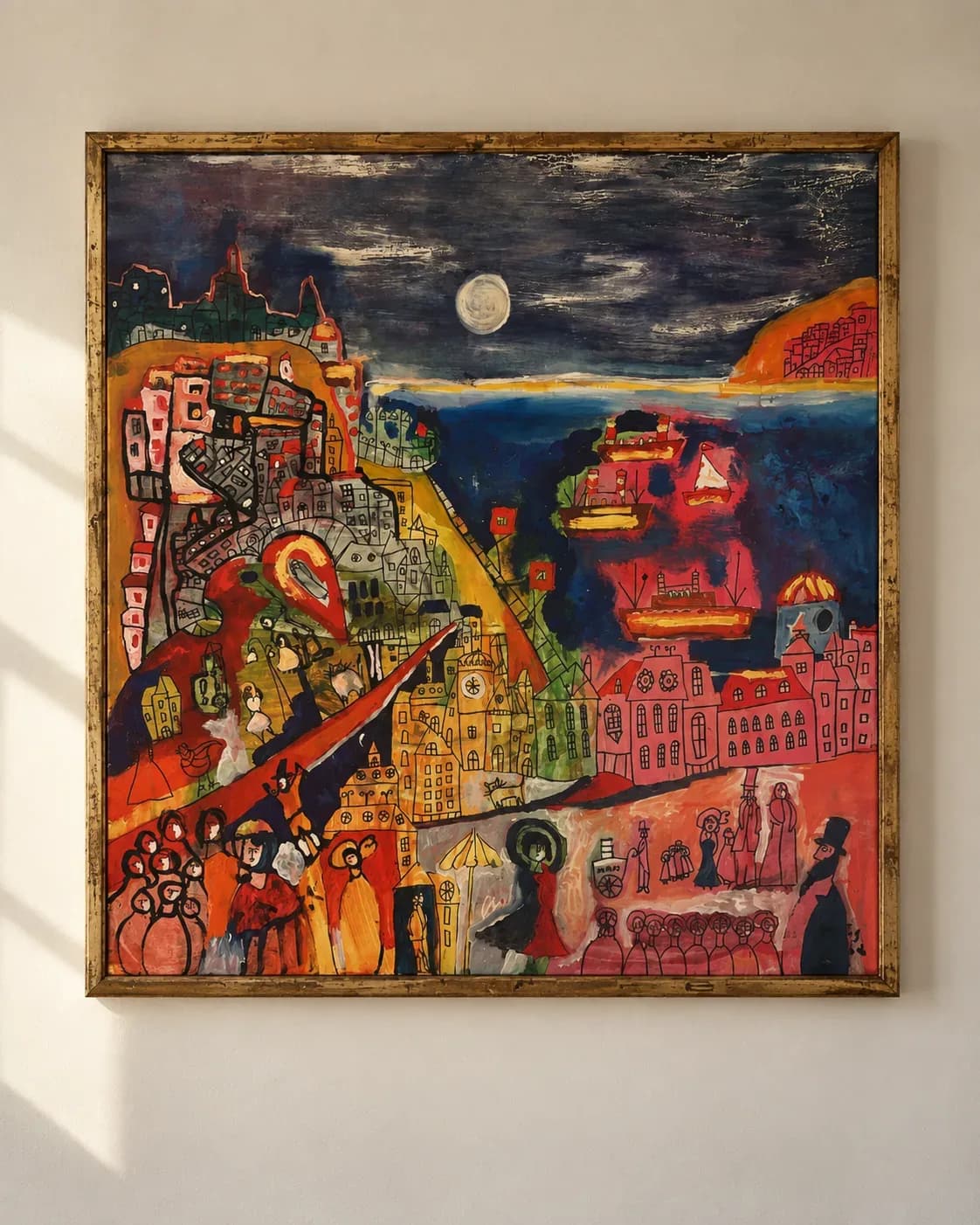 Espectacular pintura de Santos Guerra.