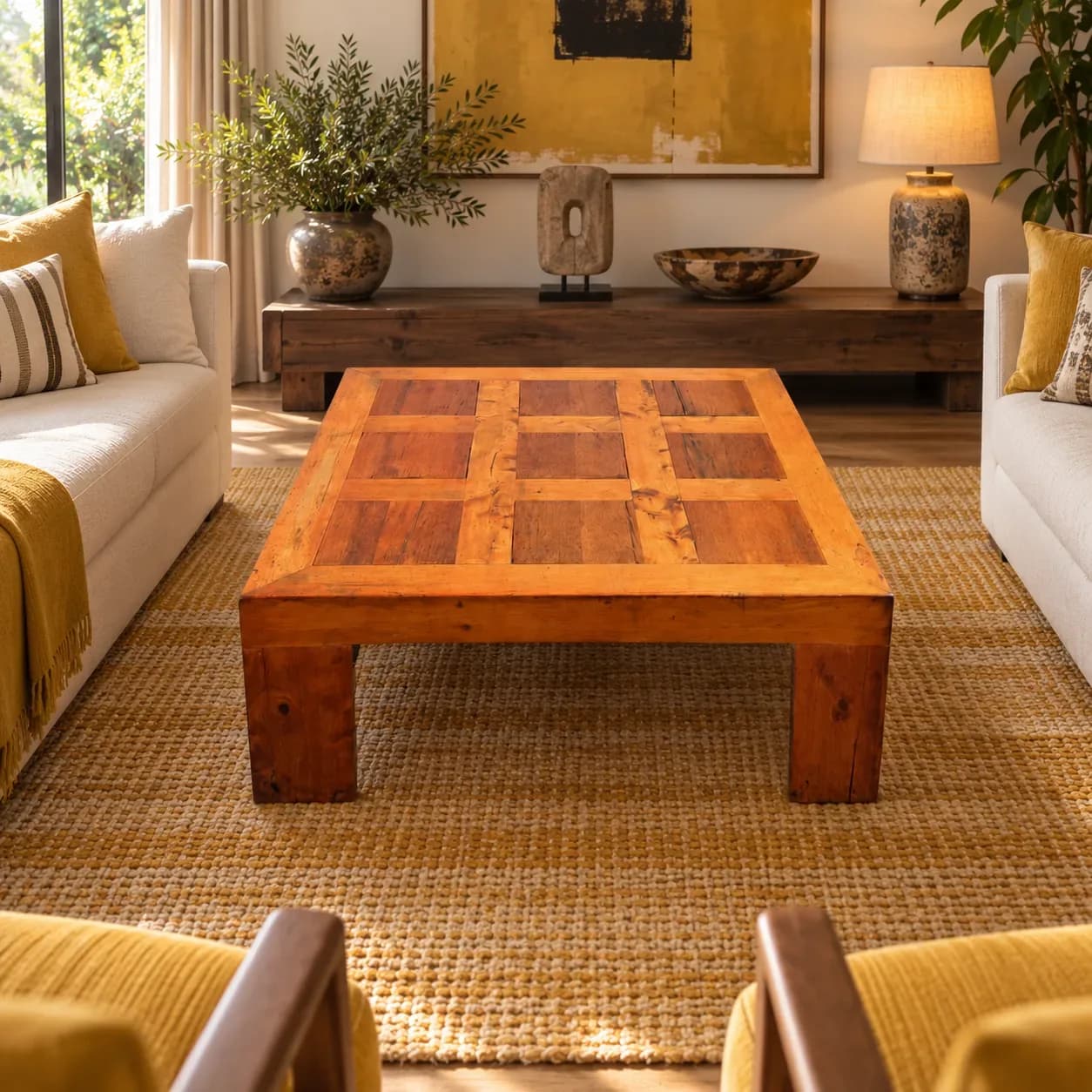 Mesa de centro madera Raulí
